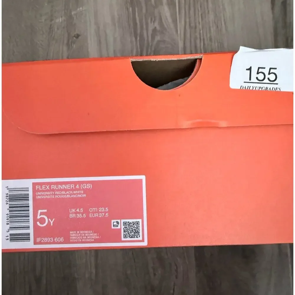 Nike Flex Runner 4 Kids' Athletic Slip-On Shoes, Size 5y Or W 6.5 New In Box